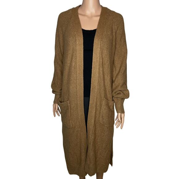 Abercrombie & Fitch Sweaters - Abercrombie & Fitch Loose Knit Long Cardigan Sweater size L Tan